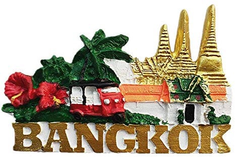 Bangkok Thailand 3D Fridge Magnet Souvenir Gift Collection,Home & Kitchen Decoration Magnetic Sticker Bangkok Thailand Refrigerator Magnet