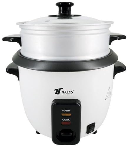 Thulos Arrocera eléctrica con Capacidad de 1.8L (7-8 racioanes) con función de 'Mantener Caliente'. Incluye Cuchara y Vaso medidor TH-RK18