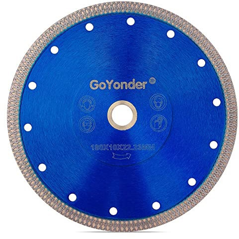 GoYonder 4.5 Inch Super Thin Diamond Saw Blade for Cutting Porcelain Tiles,Granite Marble Ceramics (7-Blue)