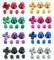 7-in-1 Thumbsticks aus Metall und Aluminium, Daumengriff, Pilzkappe + Kugeltasten, Mod Kit, Hebel, Joystick + Action-D-Pad-Tasten für PS4-Controller (Silber)