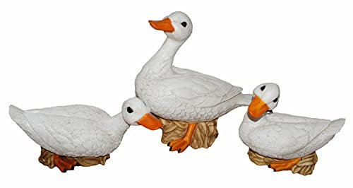 Castagna Deko Figur Gans Tierfiguren weiße Gänsefiguren Vogel Kollektion Resin H 19-37 cm