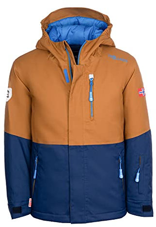 Trollkids Kids Hallingdal Jacket 128, Bronze/Blue