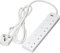 Extension Lead UK 4 Plug With Electric Cable, Four Way Socket Surge Protected Power Strip Protection Leads Cord For Home Appliances Office Room Switch Extensions