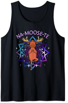 Namaste Zen Animal Funny Elch Yoga NA-MOOSE-TE Tank Top