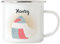 Kiddle-Design Emaille-Tasse Weihnachten Kinder personalisiert mit Name | Kindertasse mit Vogel-Motiv Geschenk Jungen Mädchen zu Weihnachten Nikolaus Tasse