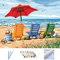 Metuu Peinture pour enfants par numéros pour adultes et débutants, kit de peinture à l'huile avec pinceaux, pigments acryliques, peinture sur toile 16 x 20 pouces - Chaise de plage (sans cadre)