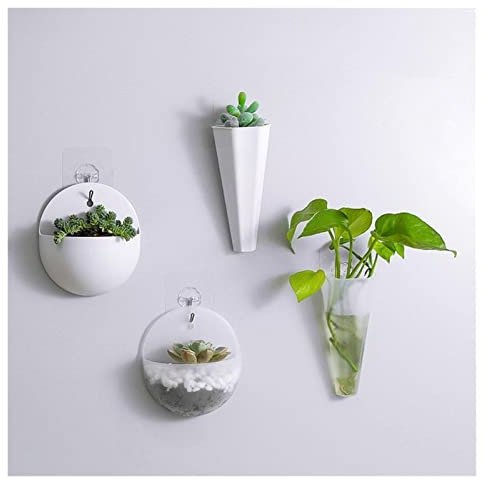 YANYUESHOP Vase Tenture Murale en Plastique Pot De Fleur Vase Tenture Murale Pot De Fleur Plante (Color : D, Size : One Size)