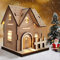 Weihnachtsdeko Holz Haus mit LED Leucht Beleuchtet,DIY Weihnachtsdorf Häuser Winterdorf Weihnachtlicher Zierschmuck Tischdeko Miniatur Haus Deko Weihnachtsartikel Weihnachtsschmuck (02)