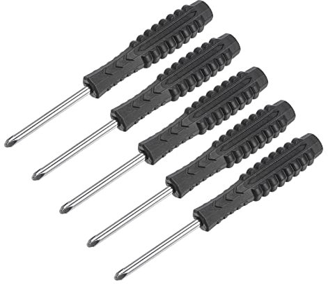 sourcing map Mini Phillips Screwdriver, 4.0mm Cross Head with Non-Slip Handle for Small Appliances, 5 Pcs