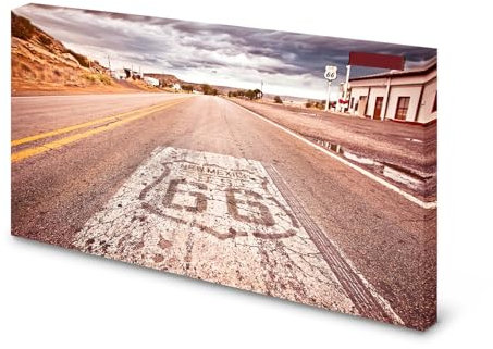Magnettafel Pinnwand Bild Route 66 USA XXL gekantet Größe 80 x 60 cm