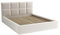 Bonni Polsterbett Alaska 140x200cm Bett mit Lattenrost Doppelbett mit Bettkasten Bettgestell Holzbett Stauraumbett (Creme)