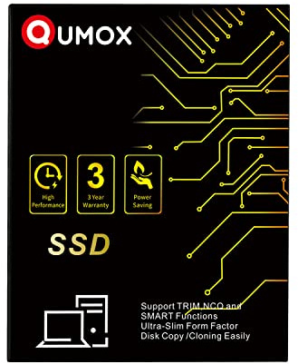 QUMOX 256 GB PCIe NVMe M.2 internes Solid State Drive – ultraschnelle Lesegeschwindigkeit 1900 MB/s, Schreibgeschwindigkeit 1300 MB/s
