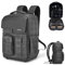 Cwatcun Sac à dos pour appareil photo Résistant à l'eau Sac à dos photo pour DSLR/SLR sans miroir, compatible avec appareil photo Sony Canon Nikon et accessoires pour trépied d'objectif, S, Noir