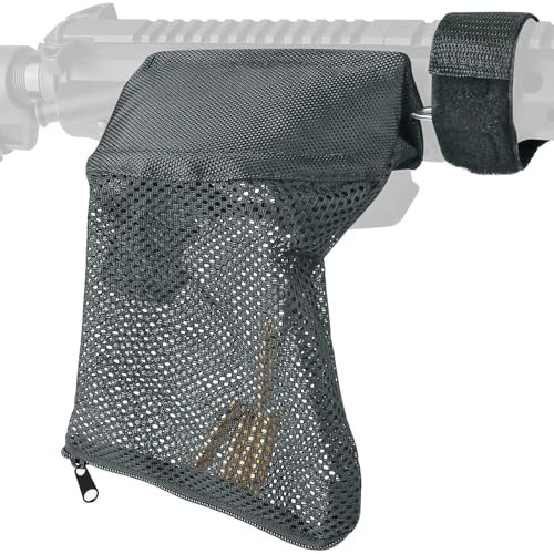 Feyachi Messing Shell Catcher, Taktische Patrone Nylon Mesh Sammler Gehäuse Catcher für Gewehr Range Shooting(Nickel)