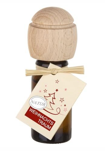 Piccolino Duftöl – Handgefertigt mit Buchenholzverschluss | Ätherische Öle Weihnachtstraum 10 ml