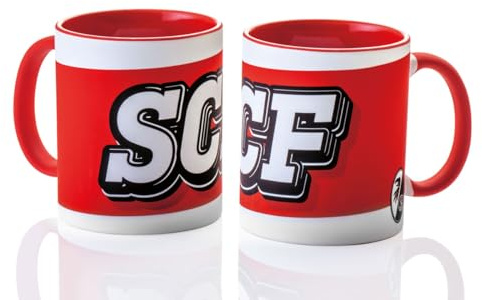 SC Freiburg Tasse Becher Kaffeetasse Softtouch SCF 0,3 Liter Keramik Rot Weiche Oberfläche