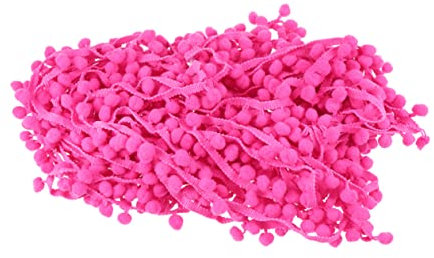 NUOBESTY Pompons Diy Trimmen Fransenband Quaste Weißes Randbereich Mini Pom Poms Quasten Zum Nähen Fransenbesatz Weiße Quaste Kurzwarenbänder Und Borten Stoffbesatz Spitze Zubehör