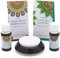Duftstein für ätherische Öle, natürlicher Diffusor, Aromatherapie mit Goloka Duftöl Salbei, Palo Santo | LAVISA (Komplettset, Lebensblume)