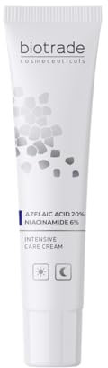 Crema de cuidado intensivo con 20 % de ácido azelaico y 6 % de niacinamida, contra el acné, la rosácea y las manchas pigmentadas, aclara la piel y textura más suave