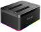 Inateck RGB USB 3.0 USB-C Port Festplatten Dockingstation mit Offline-Klonen, für 2,5/3,5 Zoll SATA HDDs und SSDs, 2 x 20TB Dual Bay Docking Station, UASP unterstützt, SA02003C