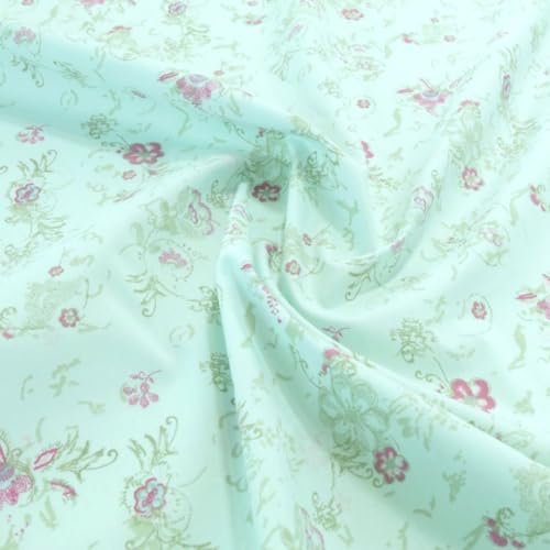 TOLKO Baumwollstoff Meterware Sommer zarter Batist aus 100% Baumwolle | feiner Modestoff Kleiderstoff Dekostoff | Stoffe zum Nähen Meterware Baumwolle (Streublumen)