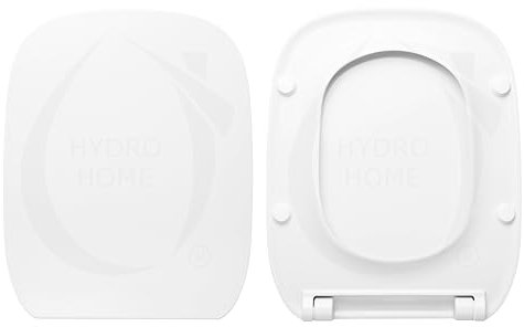 HYDRO HOME Copriwater Pozzi Ginori Fantasia 2 SLIM Compatibile, Tavoletta Wc In Plastica Termoindurente Con Cerniere Regolabili,Asse Wc Colore Bianco MADE IN ITALY (CHIUSURA CLASSICA)