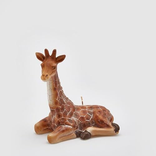 EDG Enzo De Gasperi Enzo De Gasperi Kerze Giraffe H 16 cm Braun und Weiß