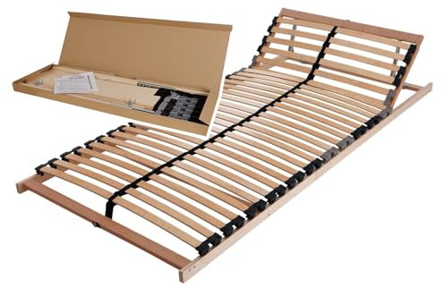 liebling Lattenrost Nuvola 80 x 200 cm, Selbststmontage DIY, Kopfteil verstellbar, 28 Leisten inkl. Mittelzonenverstellung, für alle Matratzen geeignet, Made in Germany
