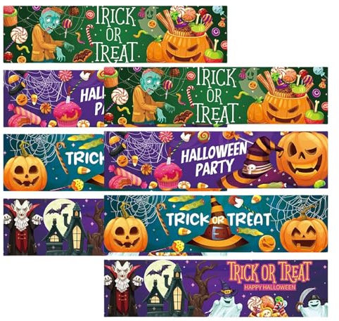 Envolturas adhesivas para botellas de agua, etiquetas de botella de agua de Halloween, herramienta de decoración de ambiente festivo para área de trabajo, viajes al aire libre, hogar, escuela