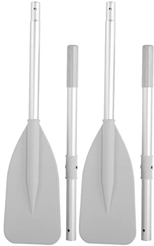 Aufblasbare Beiboot-Ruder, Silber, Beiboot-Paddelboot, Hohe Robustheit, Schlauchboot, Beiboot, Kanu, Wasser, Marine, Sport, Aluminiumlegierung, Ruder, 2-teiliges Paddel mit