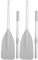Aufblasbare Beiboot-Ruder, Silber, Beiboot-Paddelboot, Hohe Robustheit, Schlauchboot, Beiboot, Kanu, Wasser, Marine, Sport, Aluminiumlegierung, Ruder, 2-teiliges Paddel mit