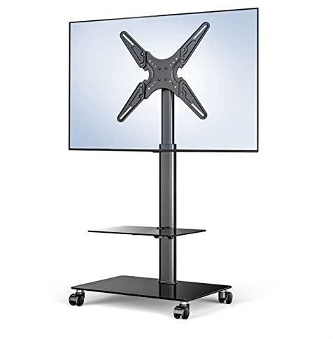 Support TV universel - Support TV sur pied universel de 140 cm - Pour salon, bureau - Grand écran réglable - Support TV décoratif - B (B)