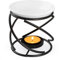 WD&CD Metal Ceramic Candle Aroma Burner Oil Burner Home Decoration Iron Aromatherapy Lamp Candle Löffel Aroma Diffuser Schwarz 06