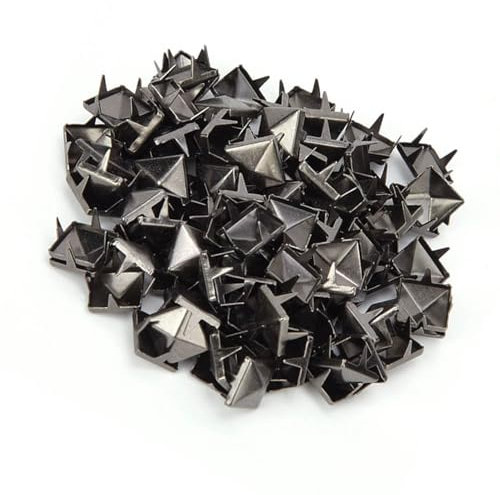 Premium 100 Stück 9 Mm Messing-Kupfer-Vierkantnieten für Lederdekoration, Bekleidung, Schuhe, Taschenzubehör, Gold (#3)