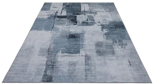 OBSESSION Posh 300 Designer Teppich, Abstraktes Muster, Grau-Taupe-Terrakotta, Vegan, 12mm Florhöhe (Grau, 160 x 230 cm)