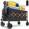 200L Bollerwagen Faltbar mit Bremsen: 120 kg Tragkraft, Robuster Faltbarer Bollerwagen, All-Terrain-Handwagen, Kompaktes Faltmaß für Camping, Transport, Sport, Garten, Einkaufen