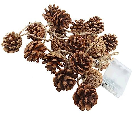 HOLIDYOYO 1 Satz Tannenzapfen Lichterketten Kiefer Dekoration Strand Eichel Drinnen Girlande Schmücken Baum Led-licht Modern Batterielicht Ernte Tannenzapfen-led-leuchten Plastik