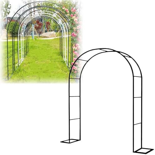 Sturdy Metal Garden Arch for Outdoor Use 300x220cm Perfect for Lawn Courtyard Climbing Plants Weddings & Christmas Decorations Reinforced Green Trellis.