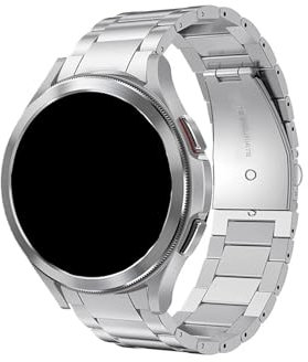 Cinturino in acciaio inossidabile adatto for Samsung Galaxy Watch 7 6 5 4/ 5pro/ 6Classic 4Classic cinturini for orologi(Silver,For Galaxy watch 6 44mm)