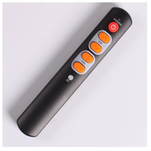 1 pc 6 Touches Grand Bouton Universel Apprendre télécommande Programmable, contrôleur IR Infrarouge for STB TV DVD DVB for HiFi Box(6D Orange)