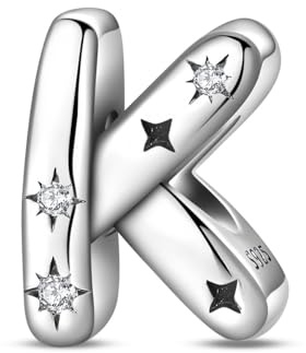 Charms De Lettre En Argent Sterling Pour Bracelets, Charmes Initiaux Pour Bracelet Pandora, Charme De Perle Hypoallergène Pour Bijoux Diy Cadeaux Pour Les Femmes