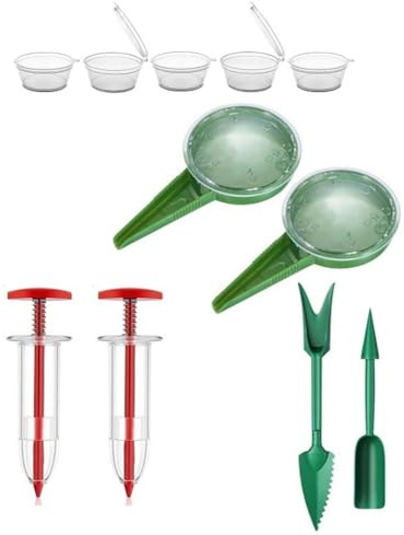 Agmoctz Mini Seeder Seed Seeder Tools, Hand Seedling Spreader and Broom Set, Small Spreader Handheld Seeder