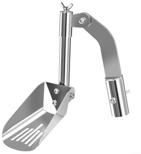 SageFurned Pala per grondaie, pala da giardino, piccoli strumenti di pulizia per grondaie, manico in plastica, per grondaie, efficace pulitore per grondaie pulite (stile metallico)