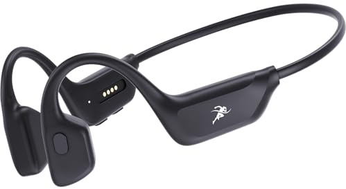 Guudsoud Bone Conduction Headphones, IPX7 Waterproof Bluetooth 6.0 Wireless Headphones with Mic, Open Ear Sport Earphones for Running, Cycling,Workout,Fitness,Black