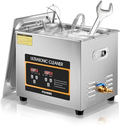 Ultraschallreiniger 240W 304 Edelstahl, Mit Heizungstimer, Professioneller Digitaler Labor Ultraschall Teilereiniger, für Reinigung von Schmuck, Brillen Autoteile