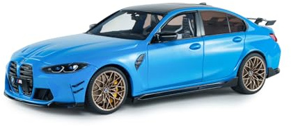 Solido BMW M3 G80 Performance Parts 2025 - Diecast Modellauto, moderner Performance Sportwagen, detailreiche Tuning Miniatur, blau, 1:18