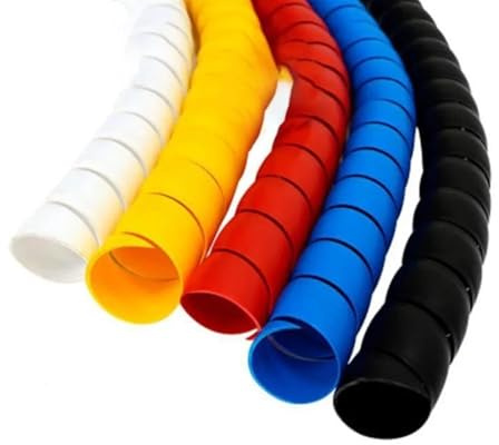 Protector de Cable Espiral 8mm Negro - 2 Metros Envolvente de Hilos para Protección y Organización(White,12mm-Inside-Diameter)