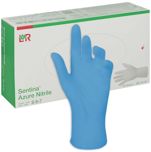 SENTINA Azure Nitrile Untersuchungshandschuhe U-Handschuh unsteril puderfrei blau Größe S