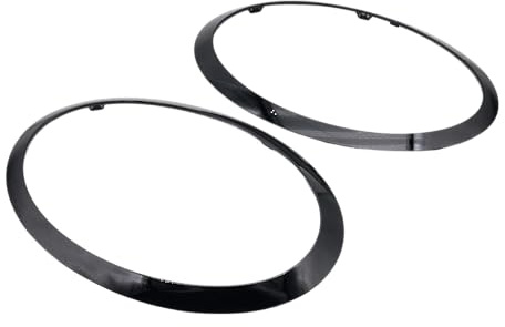 Forwinparts 51137300631 51137300632 2PCS Glänzend Schwarz Scheinwerfer Zierring Chrome Für MINI Cooper F55 F56 F57