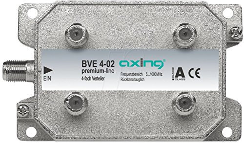Axing BVE 4-02 - Distribuidor de antena (4 salidas, 5-1000 MHz) (importado)